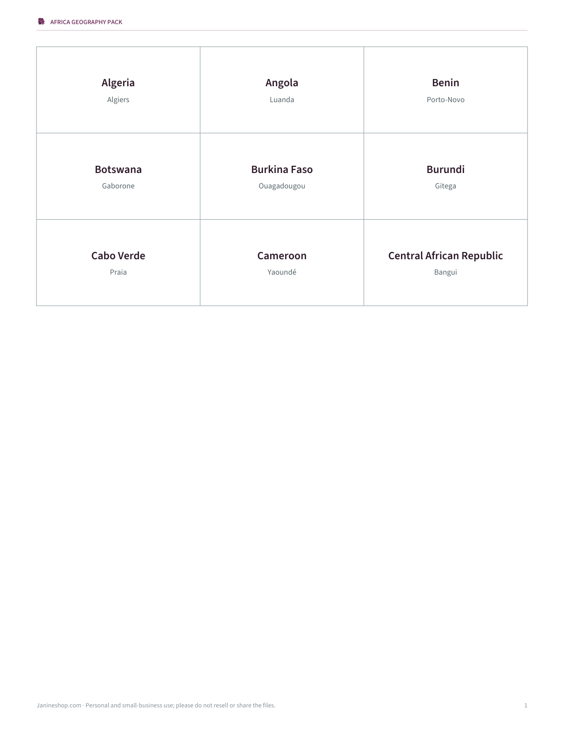 Preview of the first page of Flashcards (PDF)